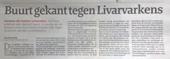 Livar-varkens artikel Limburger20171107